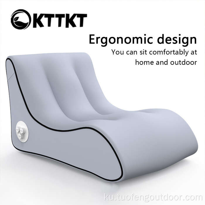 Sofa inflatable otomatîk ji bo kampa derveyî û malê